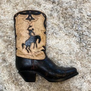 Ceramic boot western decor